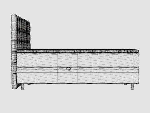 Montana Complete Bed Package Dark Gray 3D Model