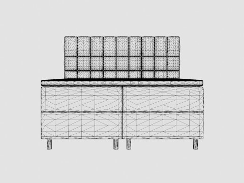 Montana Complete Bed Package Light Gray 3D Model