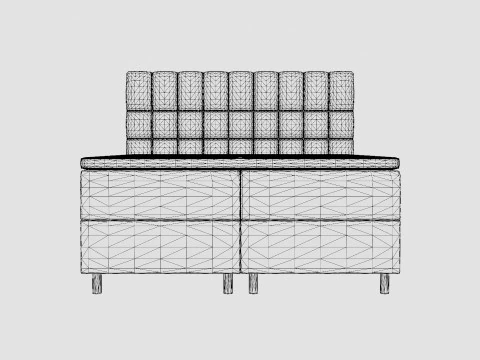 Montana Complete Bed Package Light Gray 3D Model