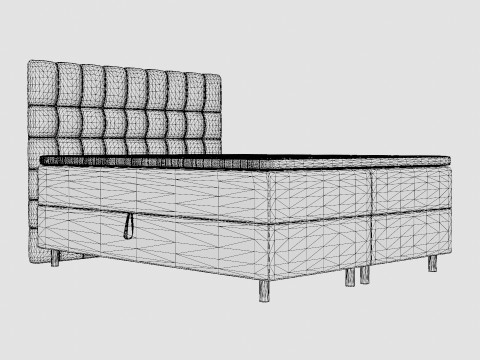 Montana Complete Bed Package Light Gray 3D Model