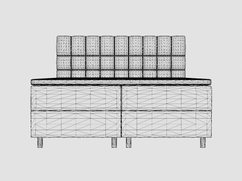 Montana Complete Bed Package Light Gray 3D Model