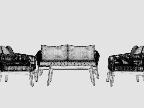 Morocco Sofa Group 3D Model