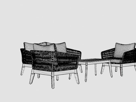 Morocco Sofa Group 3D Model