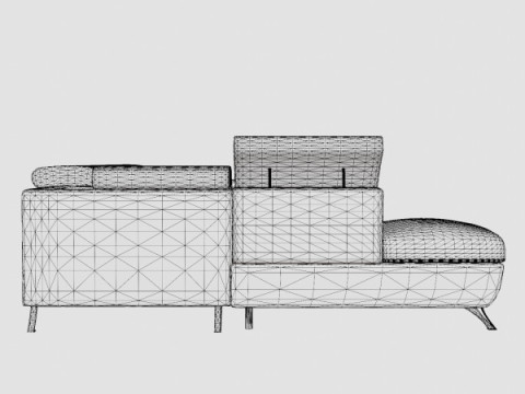 Corner Sofa Bed ALICO Left Model 3D