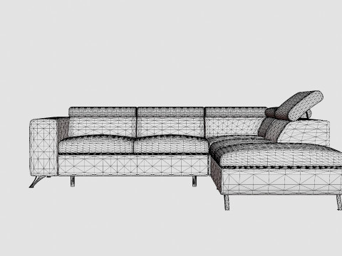 Corner Sofa Bed ALICO Right 3D Model