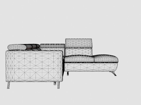 Corner Sofa Bed ALICO Right 3D Model