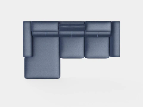 Corner Sofa Bed AUSTINO Left 3D Model