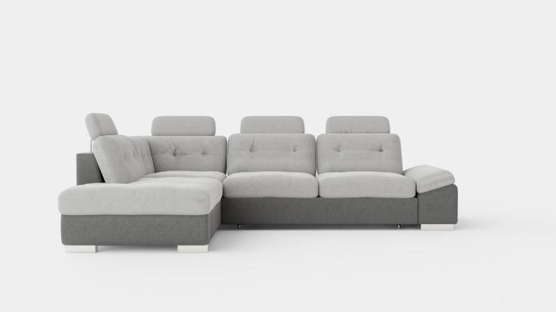 Corner Sofa Bed CALAMO 1 Grey Left 3Dモデル .c4d .max .obj .3ds .fbx .stl .blend