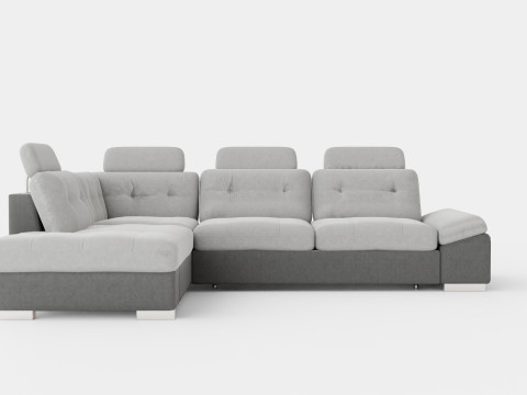 Corner Sofa Bed CALAMO 1 Grey Left 3D Model