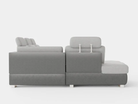 Corner Sofa Bed CALAMO 1 Grey Left 3D Model