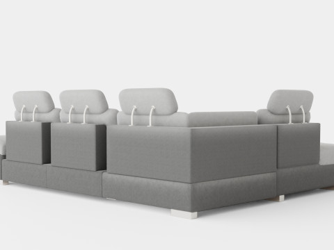 Corner Sofa Bed CALAMO 1 Grey Left 3Dモデル