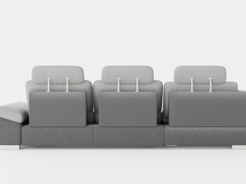 Corner Sofa Bed CALAMO 1 Grey Left 3Dモデル
