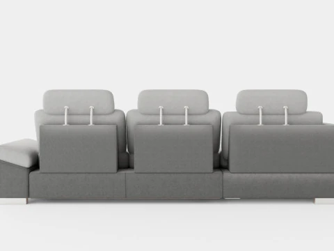 Corner Sofa Bed CALAMO 1 Grey Left 3D Model