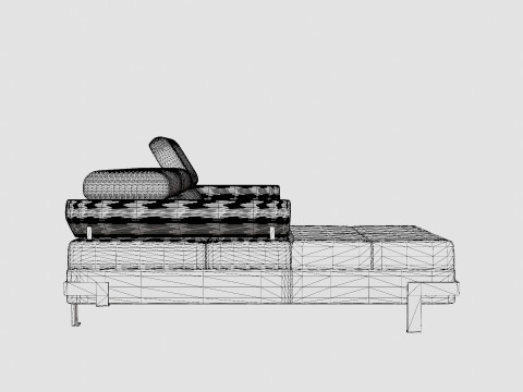 Corner Sofa Bed EMPORIO MINI Left Modelo 3D