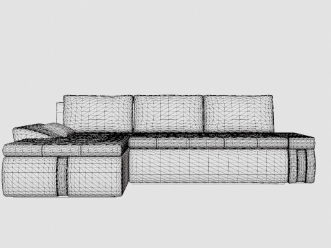 Corner Sofa Bed FADO MINI Left Modèle 3D