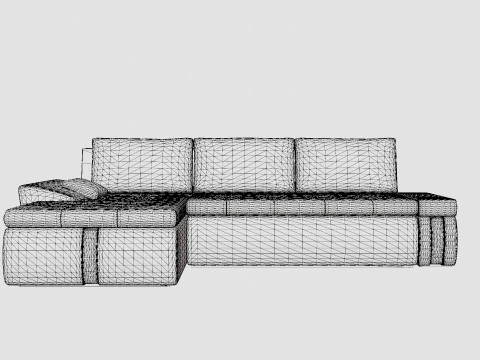Corner Sofa Bed FADO MINI Left 3D Model