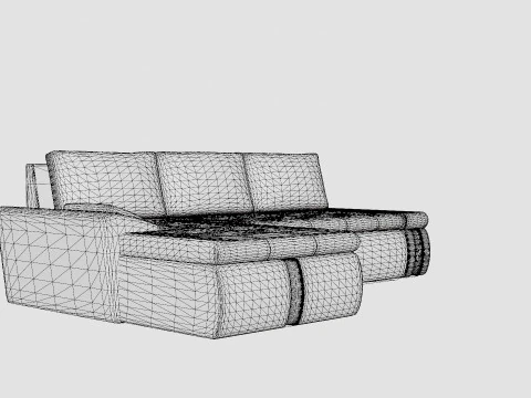 Corner Sofa Bed FADO MINI Left 3D Model