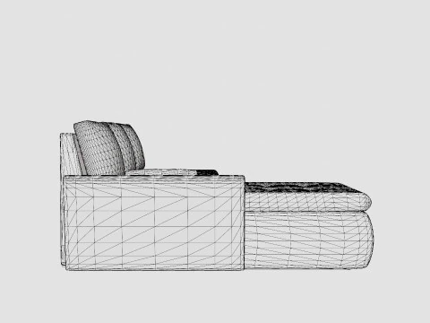 Corner Sofa Bed FADO MINI Left 3D Model