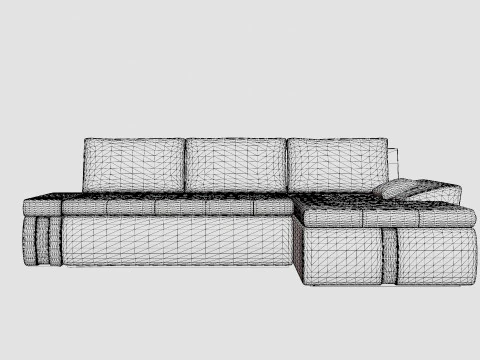 Corner Sofa Bed FADO MINI Right 3D Model