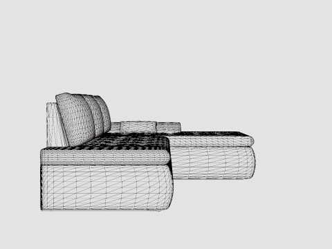 Corner Sofa Bed FADO MINI Right Model 3D