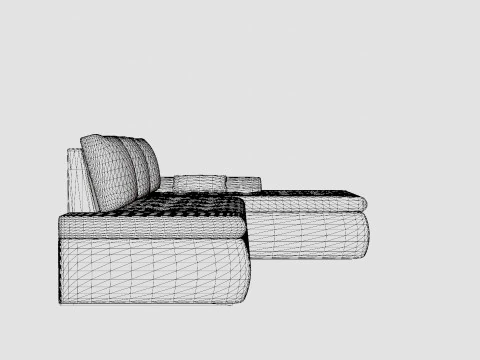 Corner Sofa Bed FADO MINI Right 3D Model