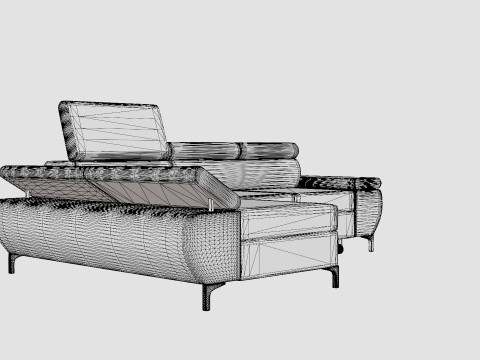 Corner Sofa Bed FLAME MINI Left 3D Модель