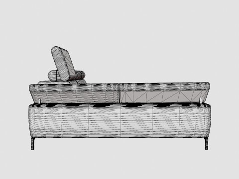 Corner Sofa Bed FLAME MINI Left 3D Модель