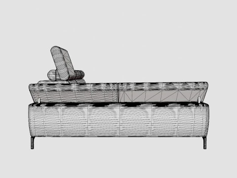 Corner Sofa Bed FLAME MINI Left 3D Model