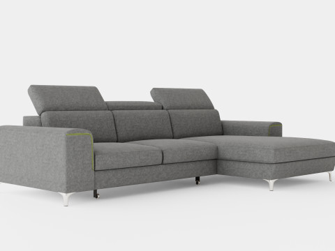 Corner Sofa Bed GIFU Right 3D Model
