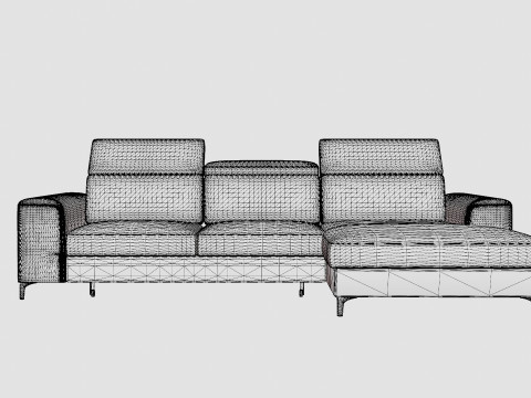 Corner Sofa Bed GIFU Right Modelo 3D