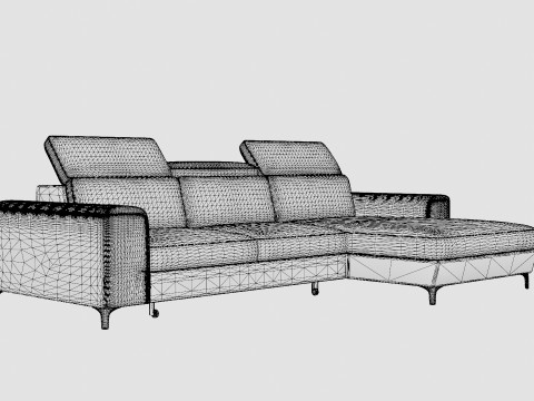 Corner Sofa Bed GIFU Right Modelo 3D