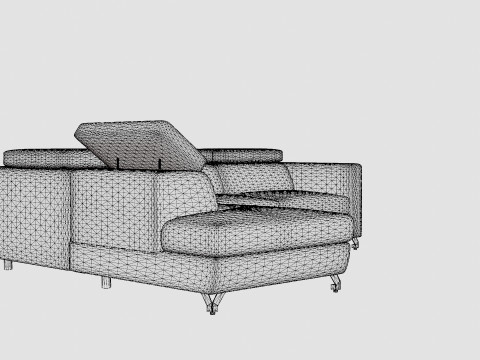 Corner Sofa Bed MANAMO Left 3D Model