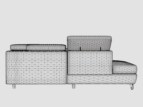 Corner Sofa Bed MANAMO Left 3D Model