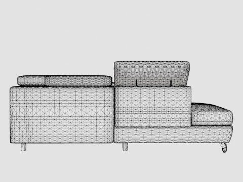 Corner Sofa Bed MANAMO Left 3D Model