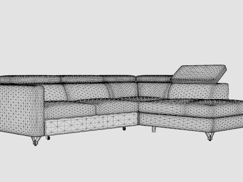 Corner Sofa Bed MANAMO Right 3D Model