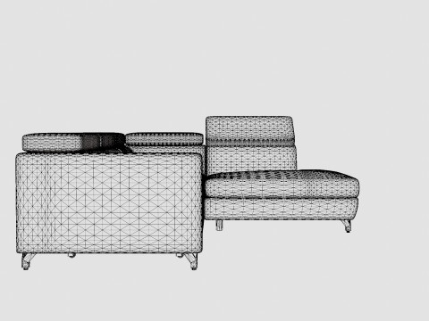 Corner Sofa Bed MANAMO Right 3D मॉडल