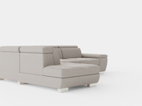 Corner Sofa Bed REGINI Left 3D-Modell