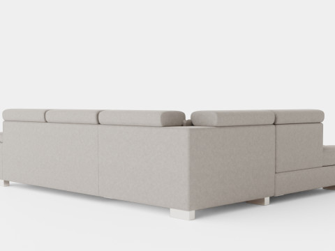 Corner Sofa Bed REGINI Left 3D-Modell