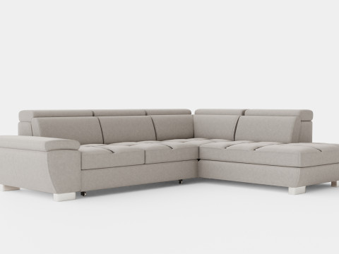 Corner Sofa Bed REGINI Right Modèle 3D