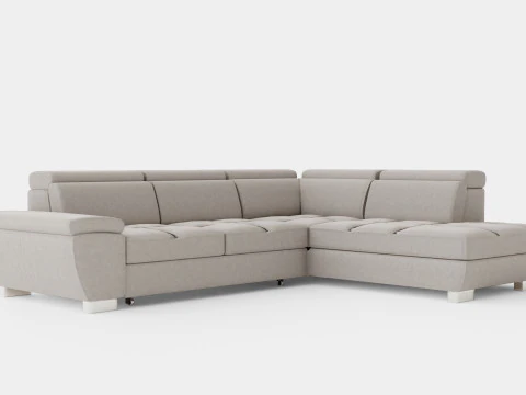 转角沙发床 REGINI 右 3D 模型