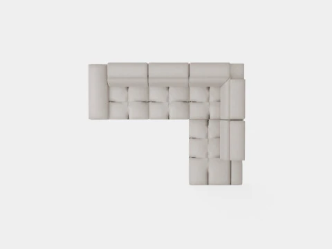 Corner Sofa Bed REGINI Right 3D Model