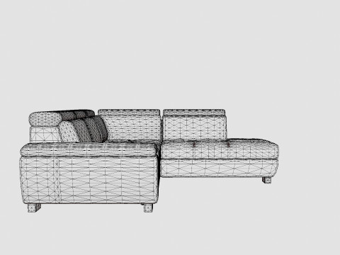 Corner Sofa Bed REGINI Right 3D मॉडल