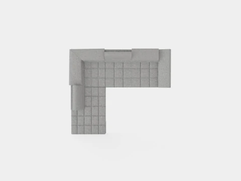 Corner Sofa Bed SELVA L Left 3D Model
