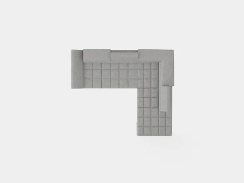 Corner Sofa Bed SELVA L Right 3D Model