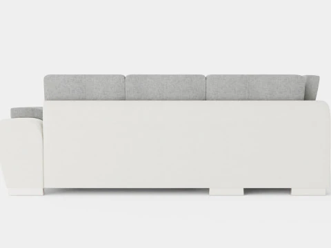 Corner Sofa Bed TOKIO Grey and White Left 3D Model