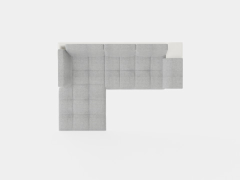 Corner Sofa Bed TOKIO Grey and White Left 3D मॉडल