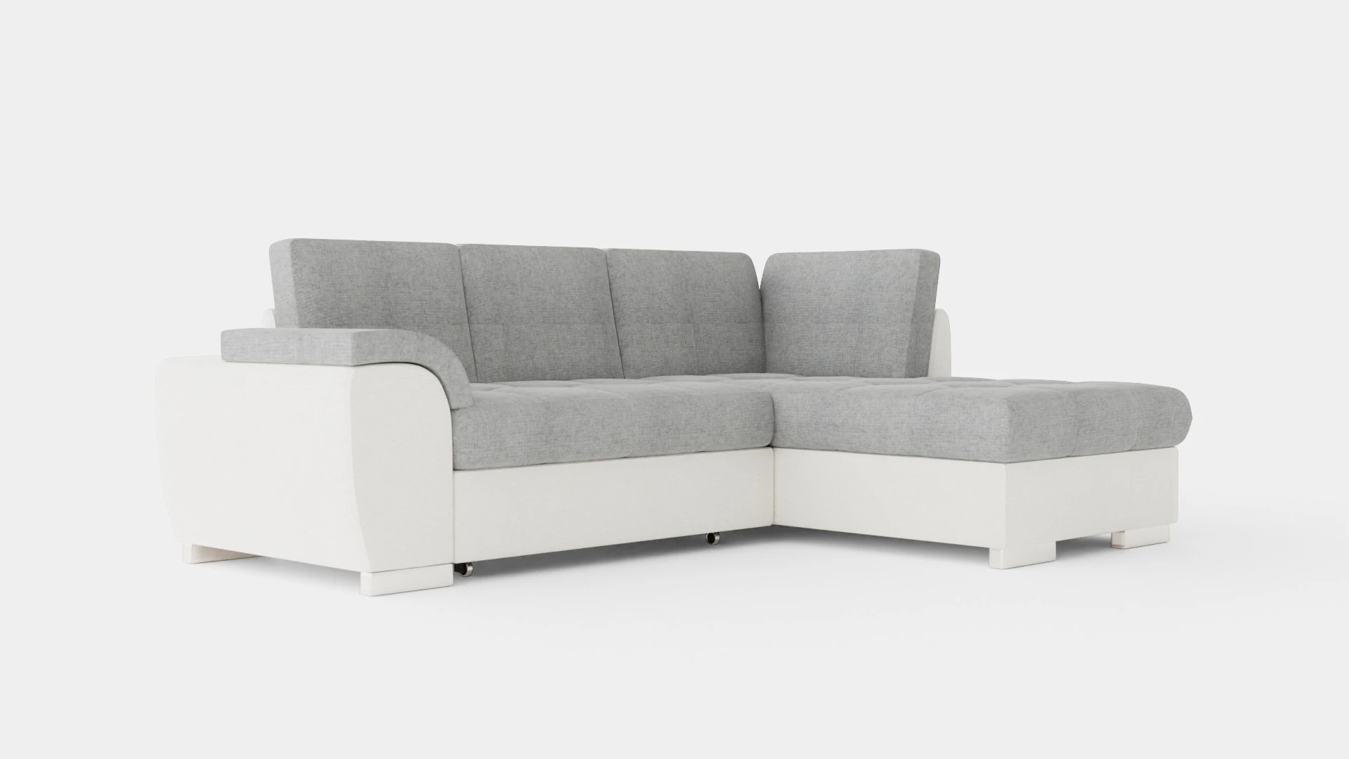 Corner Sofa Bed TOKIO Grey and White Right 3D Model .c4d .max .obj .3ds .fbx .stl .blend 