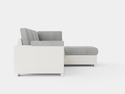 Corner Sofa Bed TOKIO Grey and White Right 3D Model