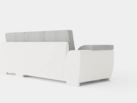 Corner Sofa Bed TOKIO Grey and White Right 3D Model