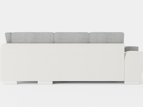 Corner Sofa Bed TOKIO Grey and White Right Modèle 3D